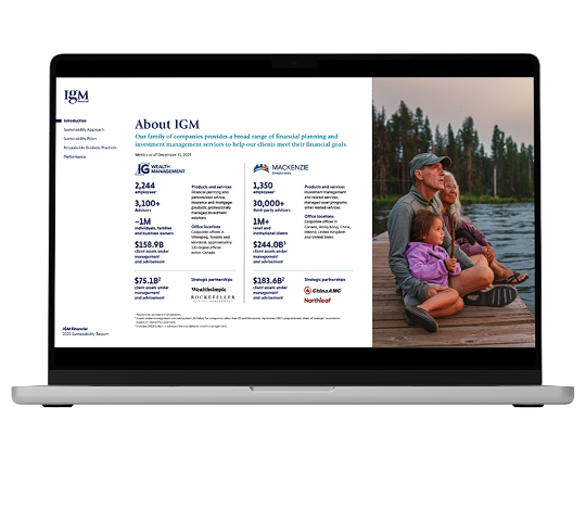 IGM 2025 sustainability report cover